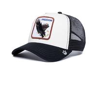 Goorin Bros., The Farm, The Freedom Eagle - Cappellino trucker unisex, chiusura a scatto regolabile, bianco, motivo: The Freedom Eagle, taglia unica, Taglia unica