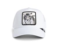 Goorin Bros.Trucker Cappello Retato Tigre Vuoto Bianco Basecap Toppa Bottone