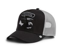 Goorin Bros - Cappello Trucker Classic Rocker Freedom The Farm, Nero con Maglia Grigia, Design con Aquila
