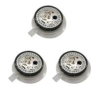 Goorvoucs 3X NH35 Movimento Giorno Data Impostare Alta Precisione Automatico Meccanico Orologio Da Polso, Argento