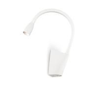 Applique Moderna Goose Metallo Bianco Led 3W 3000K Luce Calda