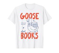 Goose Book Club Reader Book Lover Silly Bookworm Bookish Maglietta