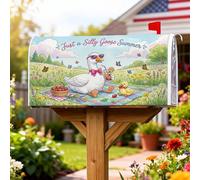 Goose Coperture magnetiche per cassette postali, copertura per cassetta postale estiva verde per la decorazione del prato, 45,7 x 53,7 cm