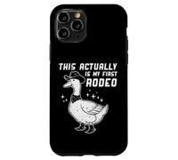Goose Cowboy This My First Rodeo Funny Western Uomini Donne Bambino Custodia per iPhone 11 Pro