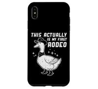 Goose Cowboy This My First Rodeo Funny Western Uomini Donne Bambino Custodia per iPhone XS Max