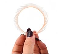 Goose feathers Fly Tying Materials Tools Goose Wing Biots Marabou Feathers Stonefly Nymph Tails Quills Wings Tail Spheasant tai Nymph fly tying Wrap Lure Fishing (Champagne,100pcs)