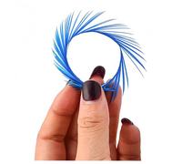 Goose feathers Fly Tying Materials Tools Goose Wing Biots Marabou Feathers Stonefly Nymph Tails Quills Wings Tail Spheasant tai Nymph fly tying Wrap Lure Fishing (Blue,50pcs)