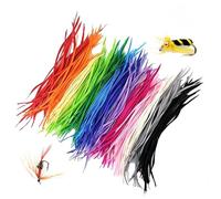 Goose feathers Fly Tying Materials Tools Goose Wing Biots Marabou Feathers Stonefly Nymph Tails Quills Wings Tail Spheasant tai Nymph fly tying Wrap Lure Fishing (Mixed colors,50pcs)