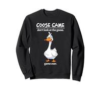 Goose Game Don't Look at The Goose Game Over Funny Felpa