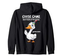 Goose Game Don't Look at The Goose Game Over Funny Felpa con Cappuccio