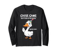 Goose Game Don't Look at The Goose Game Over Funny Maglia a Manica