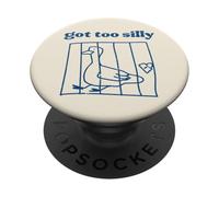Goose Got Too Silly Prison Divertente Carcere Animale Bambini Uomini Donne PopSockets PopGrip Adesivo