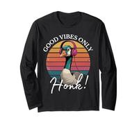 Goose Listening to Music Tee | Funny Autism Sensory Goose Maglia a Manica