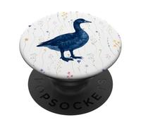 Goose Lover Vintage Blue Cottagecore Nature Bird Watching PopSockets PopGrip Adesivo