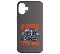 Goose on the Loose Motociclista Custodia per iPhone 16 Plus