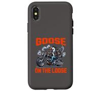 Goose on the Loose Motociclista Custodia per iPhone X/XS