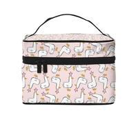 Goose Queen - Trousse per trucchi e cosmetici, da donna, grande, organizer da viaggio