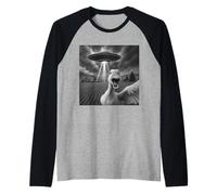 Goose Selfie With Alien UFO Shirt Funny Cat UFO Invasion Maglia con Maniche Raglan