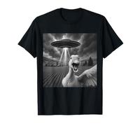 Goose Selfie With Alien UFO Shirt Funny Cat UFO Invasion Maglietta