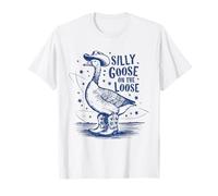 Goose Silly Funny Goose On The Loose Retro Maglietta