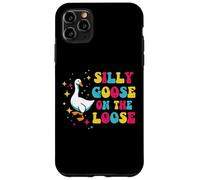 Goose Silly On The Loose Groovy Retro Animal Donne Uomini Bambini Custodia per iPhone 11 Pro Max