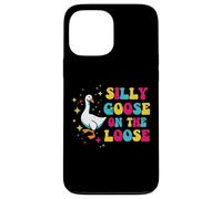 Goose Silly On The Loose Groovy Retro Animal Donne Uomini Bambini Custodia per iPhone 13 Pro Max