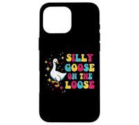 Goose Silly On The Loose Groovy Retro Animal Donne Uomini Bambini Custodia per iPhone 16 Pro Max