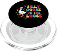 Goose Silly On The Loose Groovy Retro Animal Donne Uomini Bambini PopSockets PopGrip per MagSafe