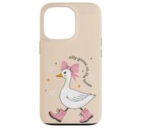 Goose Silly On The Loose Pink Bow per ragazze, bambini e giovani donne Custodia per iPhone 13 Pro