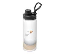 Goose Sleeping On The Moon - Borraccia termica in acciaio inox, con coperchio, per adulti, ideale per l'uso quotidiano e attività all'aperto, 510 ml