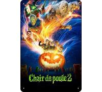 Goosebumps 2: Haunted Halloween (2018) Targa in metallo con scritta in lingua inglese "Goosebumps 2: Haunted Halloween (2018), decorazione da parete vintage retrò