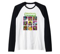 Goosebumps Classic Monsters Pop Comic Art Grid Panels Maglia con Maniche Raglan