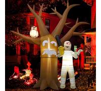 GOOSH Gonfiabili per Halloween, albero morto con mummia, decorazioni per esterni, albero morto che esplode nel cortile, mummia, gonfiabili, per esterni, cortile, giardino, prato, decorazione