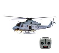 GOOSKY E2 UH-1Y 2,4 GHz elicottero RC a 6 canali Dual Brushless con GPS Lidar (RTF/modalità 1 modalità 2 commutabile/colore mimetico militare), supporta funzioni di galleggiamento e connessione