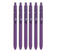 GOOTHDY 6Pcs Penna a retrattile con clip penna, Retro purple | Riutilizzabile Affari Firma penna con la penna clip 0.5 MM Liscia per scrivere per Hotel Guest Segno in scuola