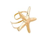 GOOTHDY Bracciale alla realizzato in robusta lega Design con apertura regolabile per le vacanze o accessori quotidiani Stili resort marino Bracciale con stelle marine e conchiglie