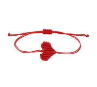 GOOTHDY Braccialetti con cordoncino spago romantico Modello a cuore intrecciato bohémien Gettoni d ' amore unisex Accessorio per gioielli per coppia artigianale Accessorio per polsino per coppia alla