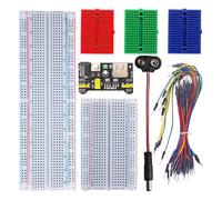 GOOTHDY Breadboard a Doppia Uscita 5 V 3, 30 V Modello MB102 con schede 830 400 170 Fori e Set prototipazione Elettronica distribuzione ' Alimentazione con breadboard Senza Saldatura Clip