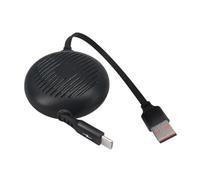 GOOTHDY Cavo Ricarica USB Tipo C Retrattile Automatico, Black | Funzione riavvolgimento automatico con trasferimento dati a 480 Mbps per telefoni, tablet, console gioco,