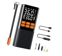 GOOTHDY Compressore d ' Ricaricabile trasportabile per Auto e Biciclette in Gomma Che evidenzia Lunga Durata della Batteria, Piano Sottile e Ventola da Viaggio