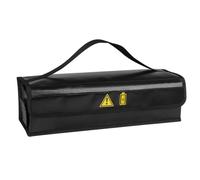 GOOTHDY Custodia per Batteria ignifuga con Rivestimento Resistente Calore, Cerniera Liscia e Porta per Cavo Laterale Custodia per Batteria a Prova Fiamma