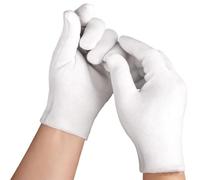 GOOTHDY Guanti per lucidatura antichi riutilizzabili per manufatti, White | Isolamento dal sudore, miglioramento della durata, nylon lavabile, lucidatura a più fasi, guanti comodi per
