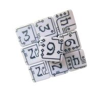 GOOTHDY Tattili Dadi numerici a Tema Industriale in Acrilico Dadi Lavorati precisione per Giochi Ruolo e apprendimento in Classe Strumenti Gioco Stili industriali