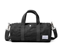 GOOTIUM Borsa a tracolla compatta - Borsa a tracolla in tela e organizer da viaggio - Mini tote stile cilindrico vintage, borsa a botte piccola, nero, Small, Borsa a tracolla stile barile