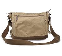 Gootium Borsa Messenger Vintage Classica Borsa a Spalla Tracolla Trasversale Incrociata, Cachi