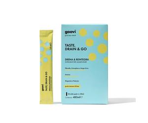 Goovi Drena & Reintegra Taste, Drain & Go 24 Stick Pack - Integratore Drenante Gusto Zenzero & Lime