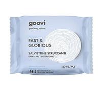 Goovi Fast and Glorious Salviettine Struccanti Idratano + Detergono, 20 Pezzi