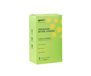 Goovi, Stronger, Better, Longer, Integratore Alimentare per Capelli e Unghie, Rende Capelli e Unghie Sani e Forti, Confezione da 24 Stick Pack da 20 ml, Gusto Papaia