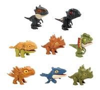 Goowafur 8 Pezzi Giocattoli di Dinosauro Che Si Mordono Le Dita Dinosauro da Dito Action Figure Anime Giocattoli Burattino da Dito di Dinosauro per Bambini Ragazze Ragazzi