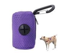 Goowafur Dispenser per Sacchetti per la Cacca del Cane - Supporto per Sacchetto per rifiuti per Cani con Attacco al guinzaglio in Tessuto Rete con Cerniera | Porta Cacca per Cani di Grande capacità